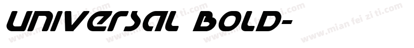 UNIVERSAL BOLD字体转换